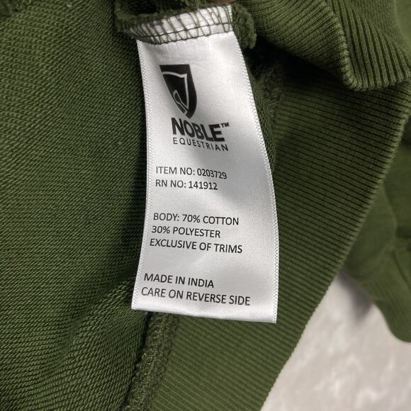 Noble Equestrian Stable Ready Women's Medium Sweatshirt Size Small Rifle Green - Picture 6 of 11